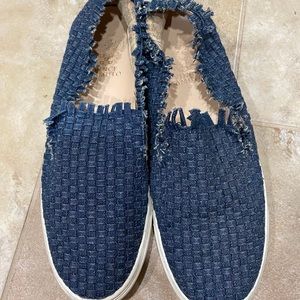 Vince Camuto Denim Basketweave Slipon Sneaker!